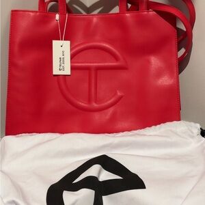 Telfar Bold Red Tote Bag